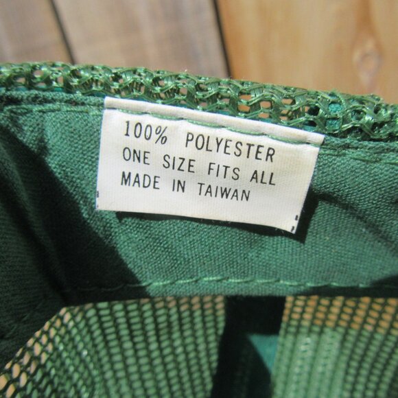 Vintage CAT Diesel Power Green Patch Snapback Baseball Hat Trucker Cap - Picture 8 of 8